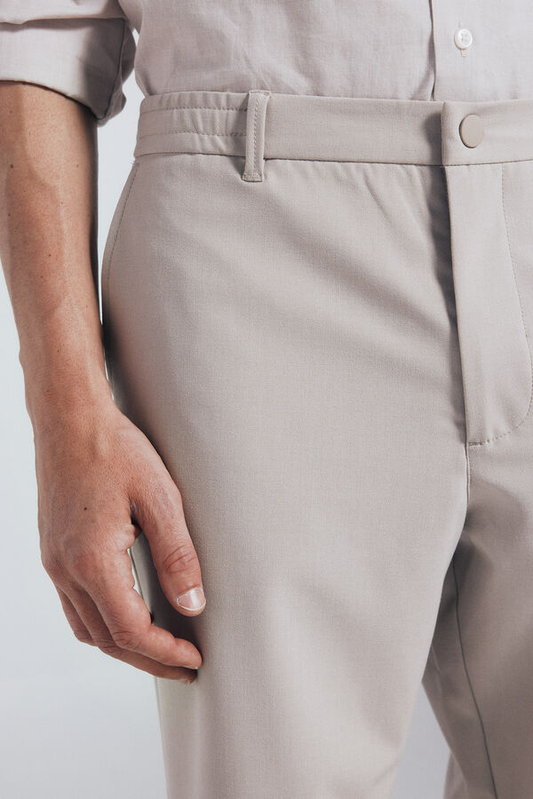 Springfield Calça calças chino estruturada Paul cru