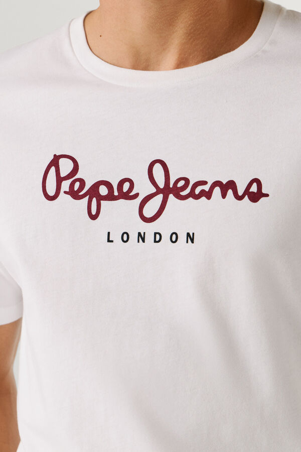 Pepe Jeans T-shirt de manga curta com logo branco