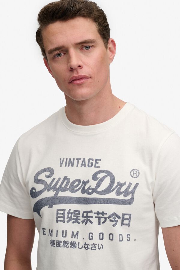 Superdry T-shirt de manga curta com logo branco