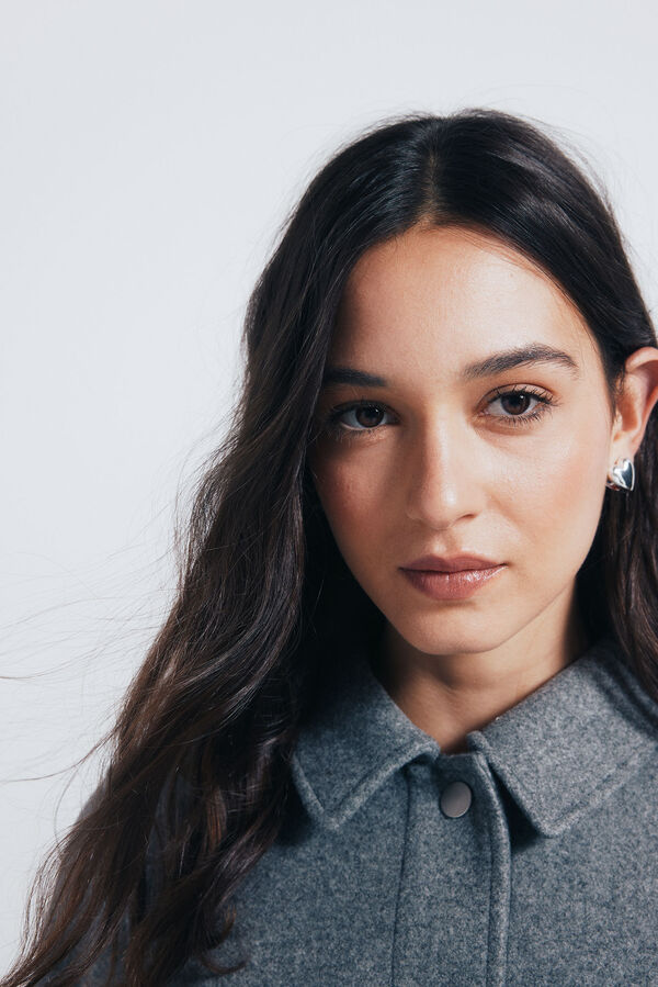 Springfield Casaco curta de pelúcia cinzento