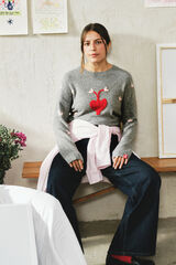 Springfield Camisola p&eacute;talas azul