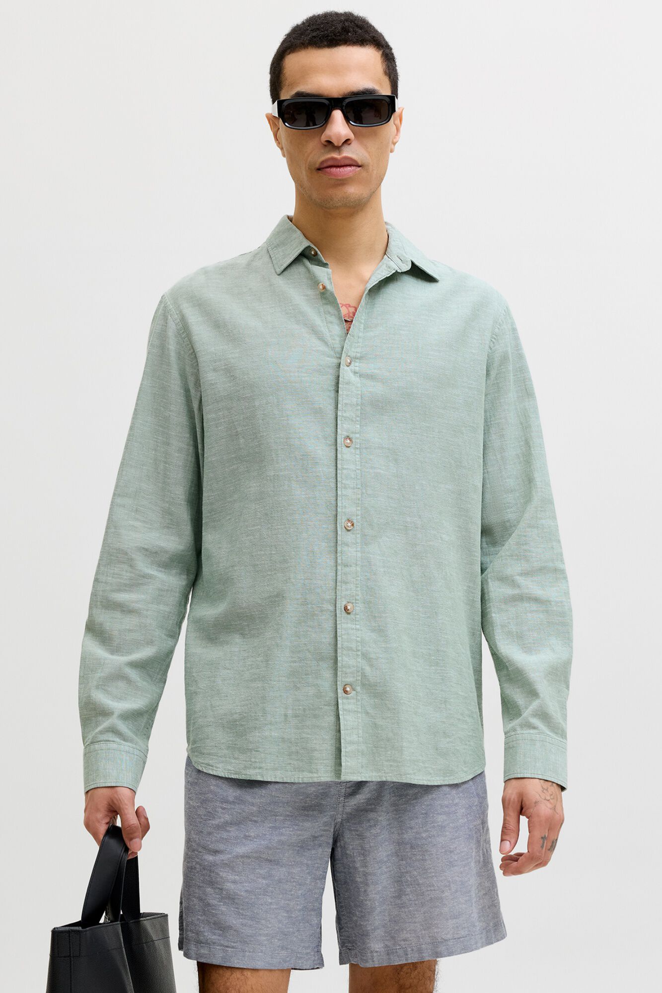 Jack & Jones Camisa regular fit lino
