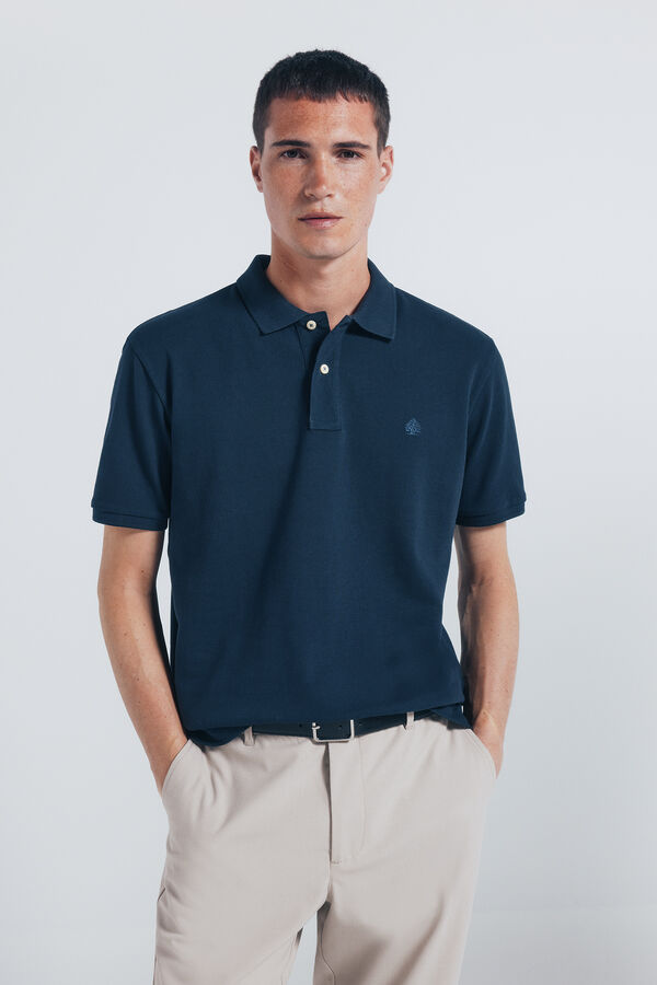Springfield Polo piqué básico regular fit azul