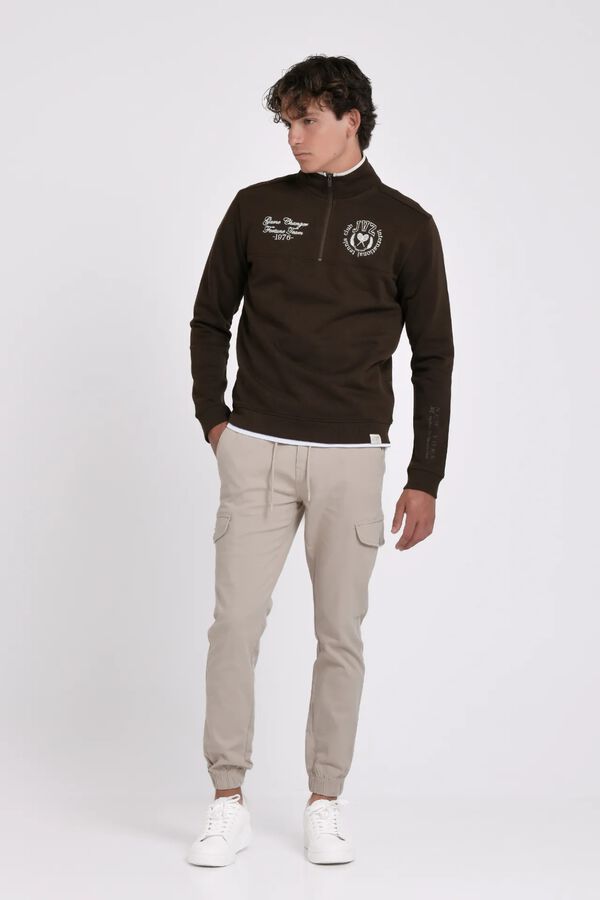 JVZ Cal&ccedil;a jogger cargo bege