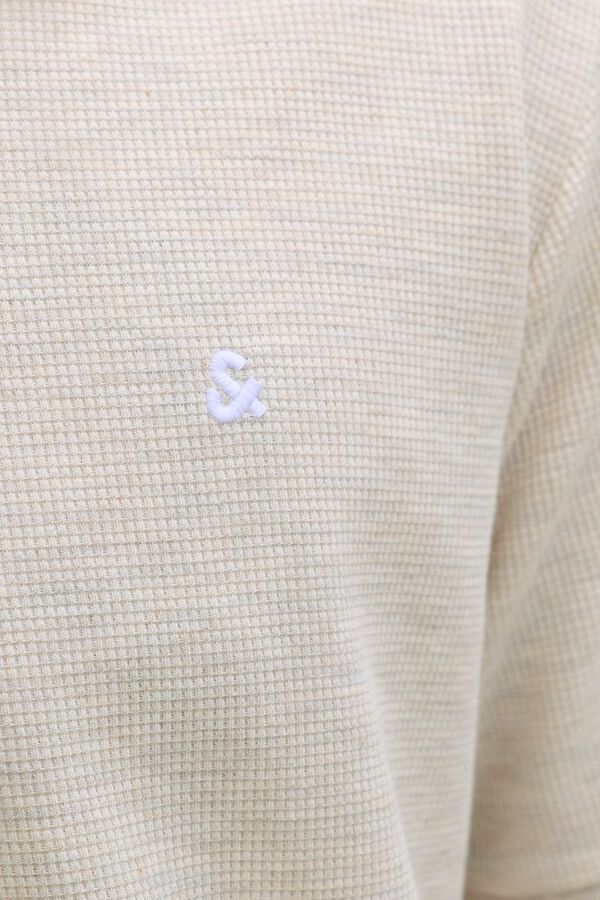 Jack & Jones Polo regular em piqu&eacute; branco