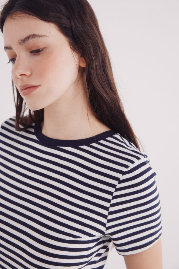 Springfield Camiseta rayas marineras estampado