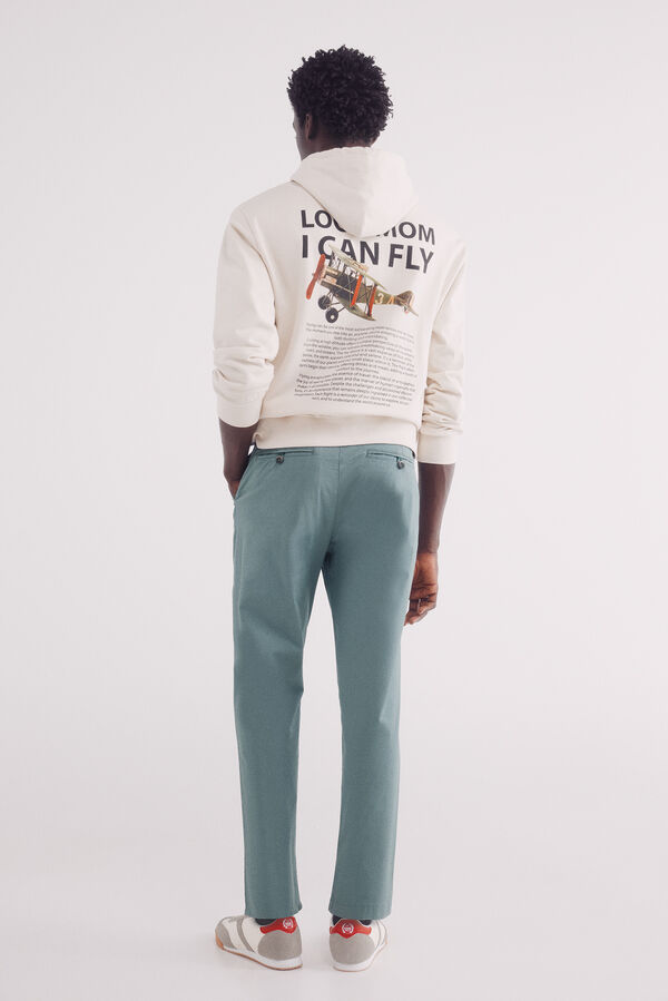 Springfield calças chino slim fit confortáveis azul