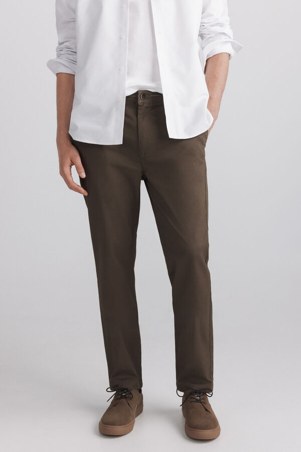 Springfield Cal&ccedil;as chino microestampadas slim fit cru
