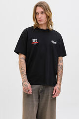 Jack & Jones T-shirt com estampa nas costas preto