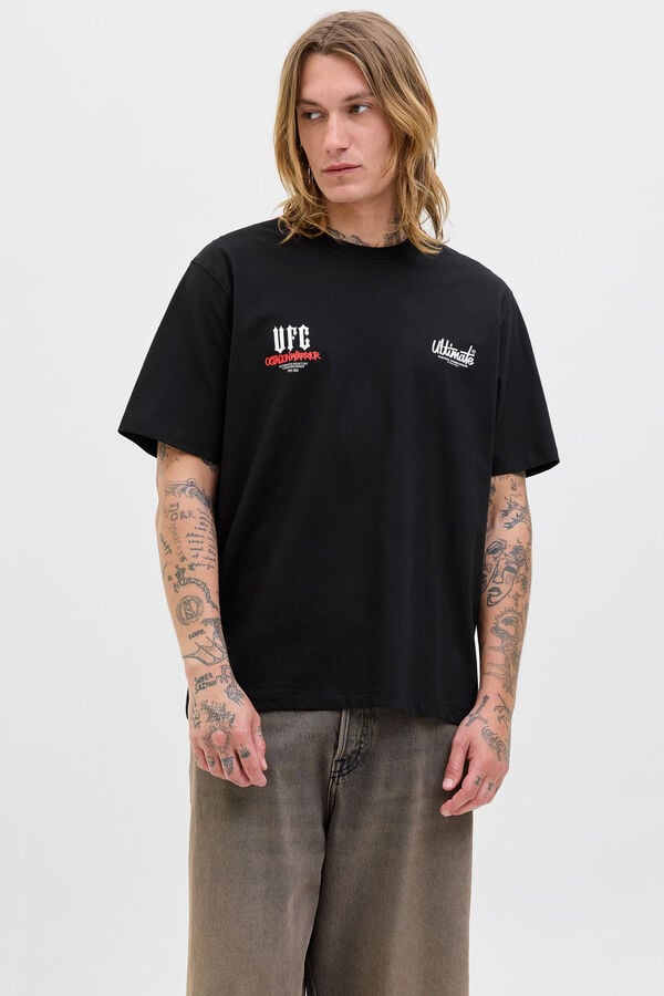 Jack & Jones T-shirt com estampa nas costas preto