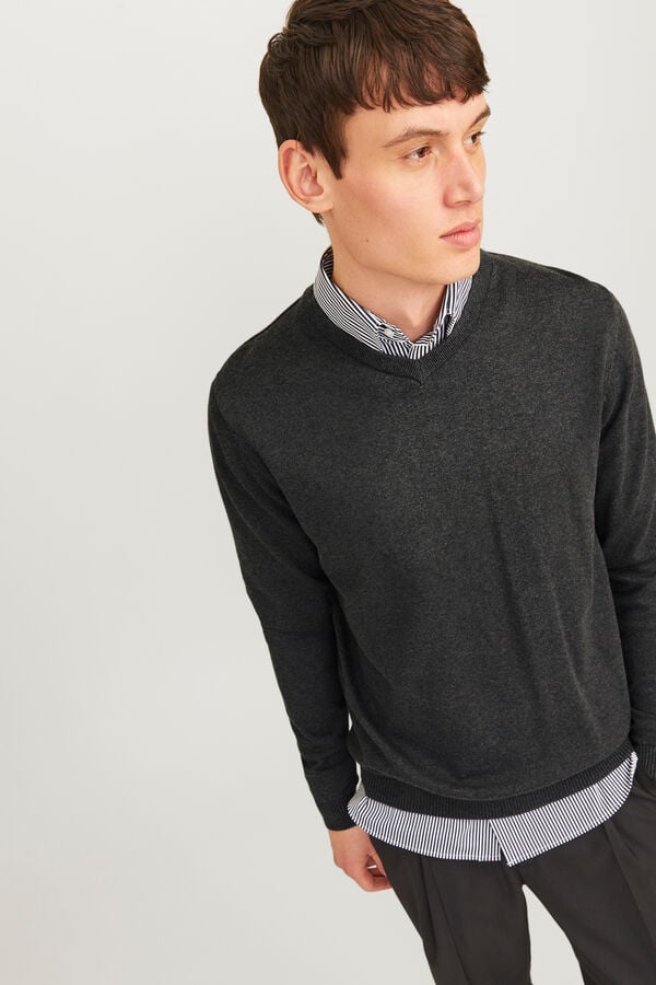 Jack & Jones Camisola de ajuste regular cinzento