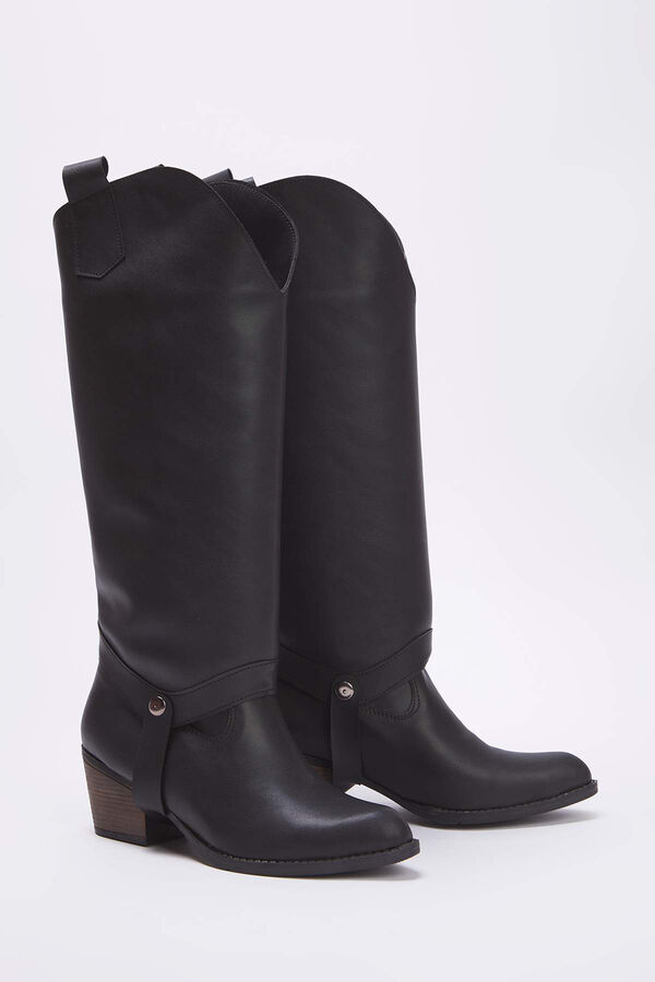 Trendyol Botas cowboy 2 em 1 preto