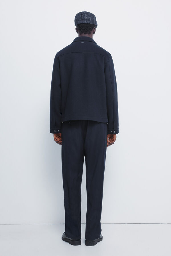 Springfield Calça de riscas reto azul