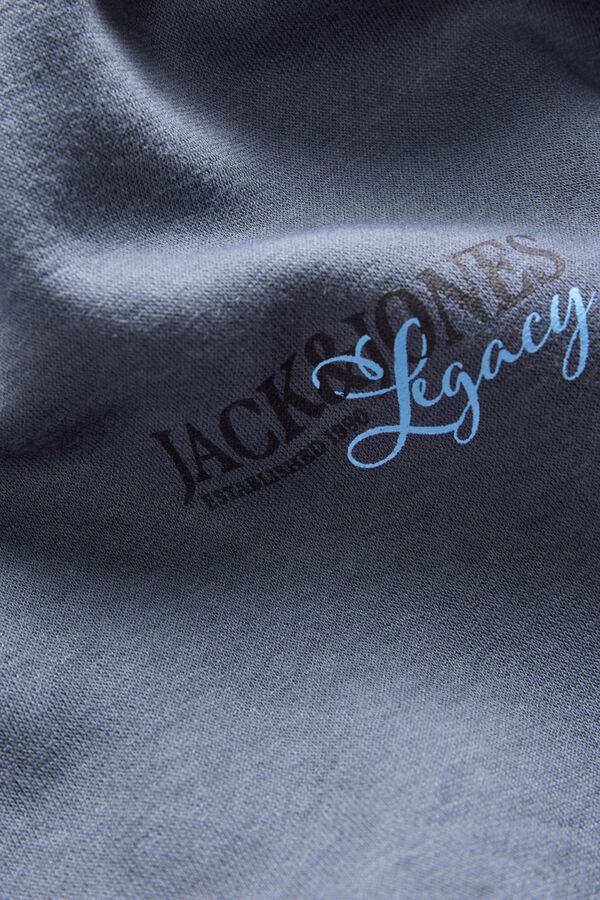 Jack & Jones Sweatshirt relaxed com capuz cinzento