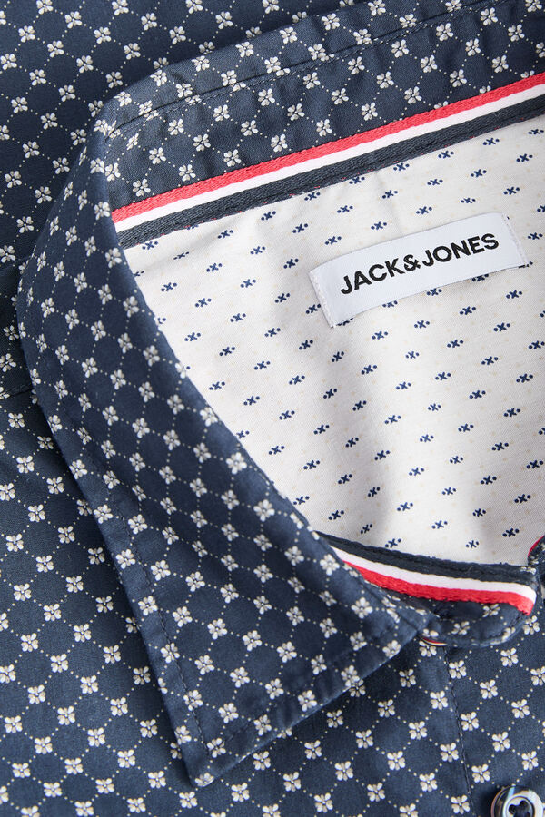 Jack & Jones Slim fit cotton shirt blue