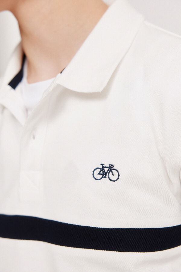 Springfield Kids Polo de riscas para menino azul