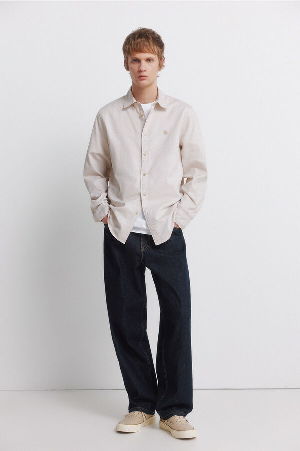 Springfield Camisa estruturada castanho