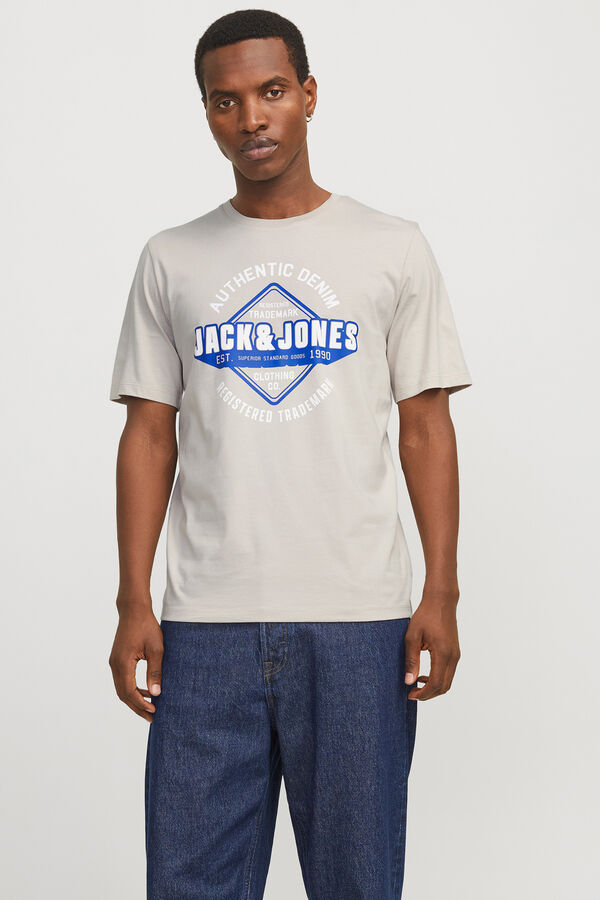 Jack & Jones T-shirt padr&atilde;o fit cinzento