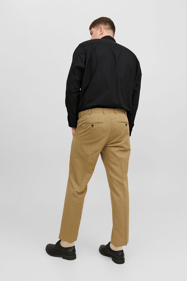 Jack & Jones PLUS Poplin long sleeve shirt black