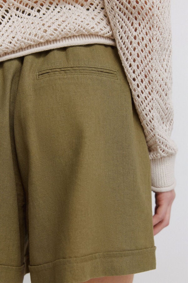 Springfield Cal&ccedil;&otilde;es de linho estampado