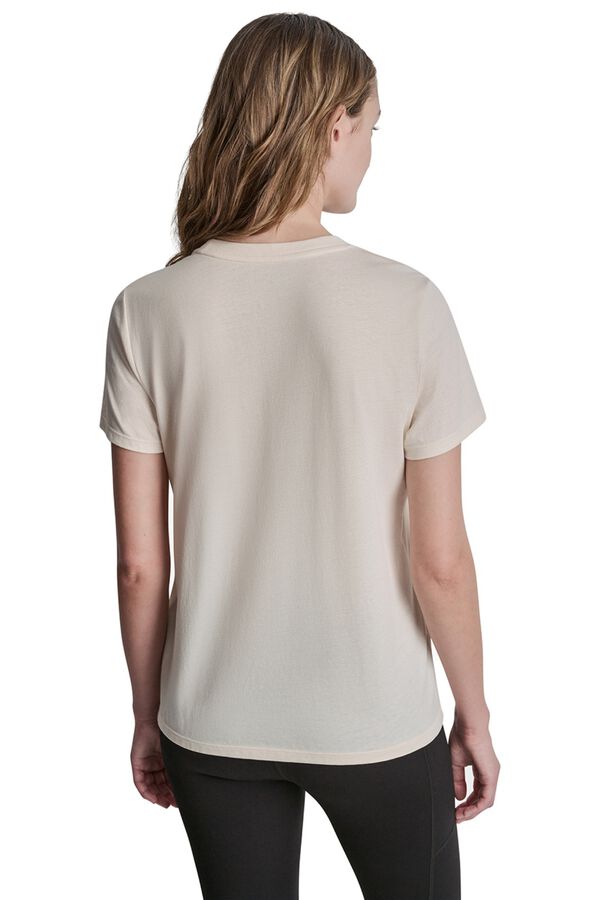 DKNY T-shirt de manga curta com logo bege