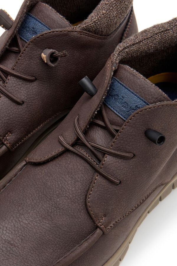 Lois Botins com fecho el&aacute;stico castanho