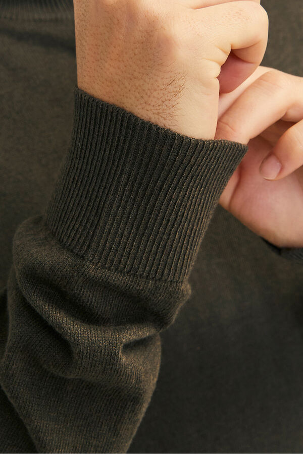 Jack & Jones Camisola b&aacute;sica de gola alta verde