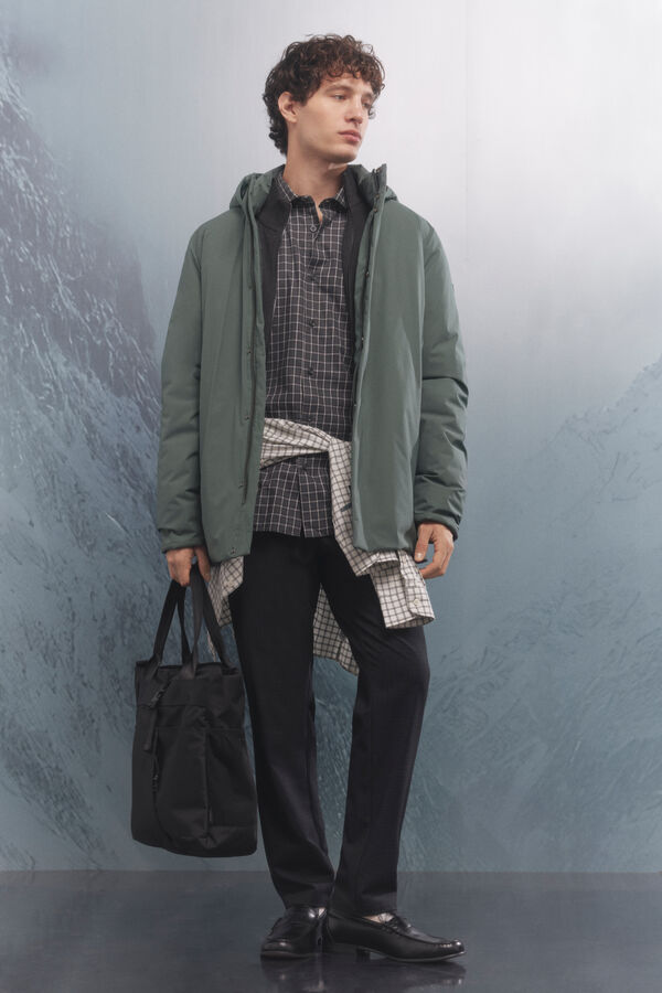 Springfield Parka acolchoada térmica verde