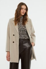 Springfield Classic camel cut coat with slit at the back brown