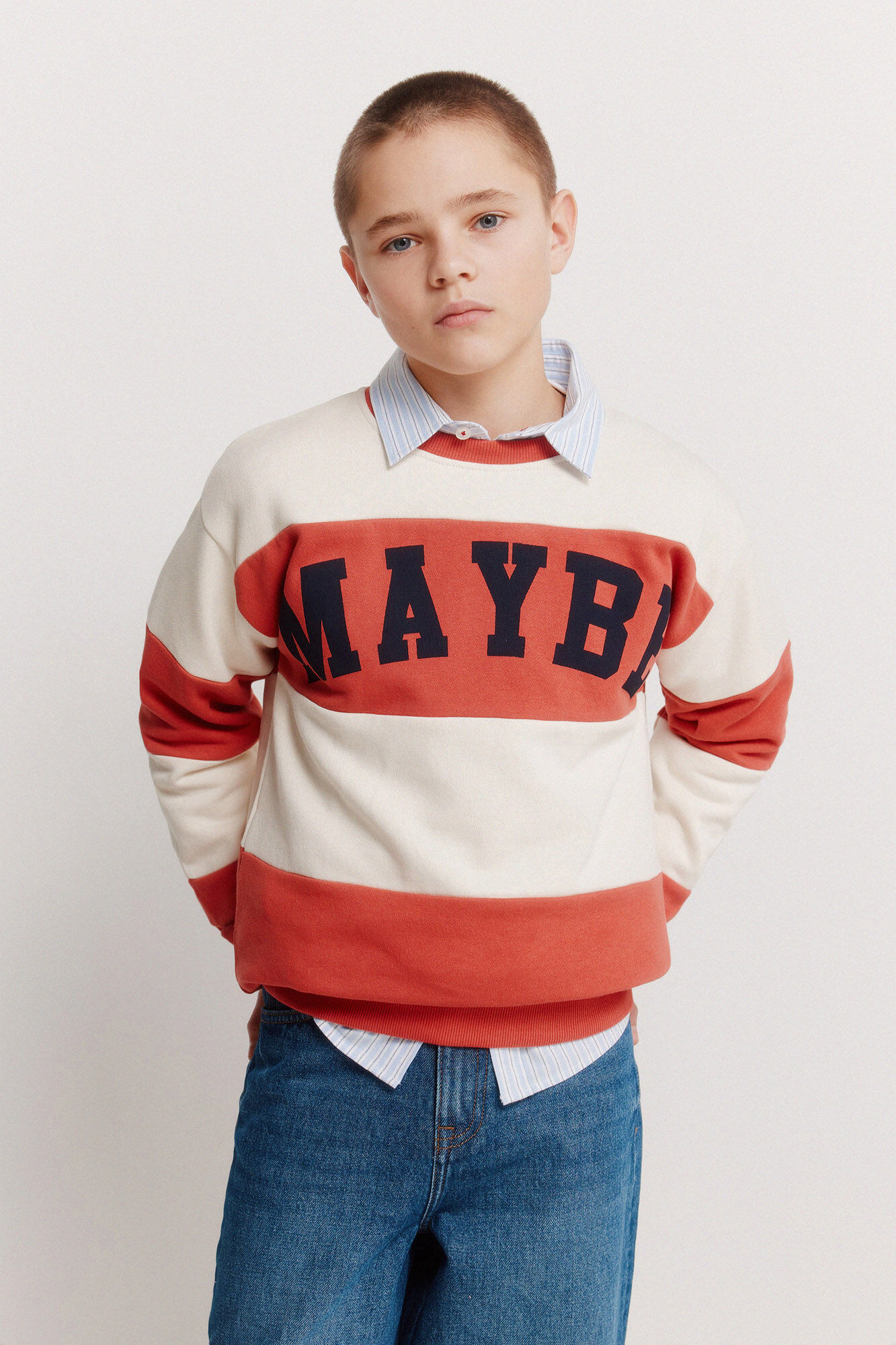 Springfield Kids Sudadera a rayas "Maybe" ni&ntilde;o