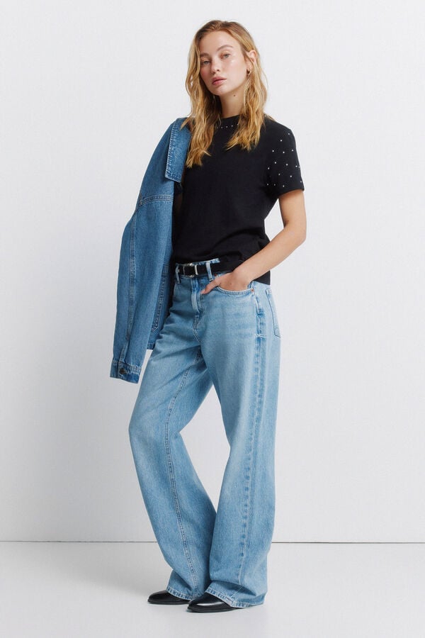 Springfield Studded short sleeve T-shirt black