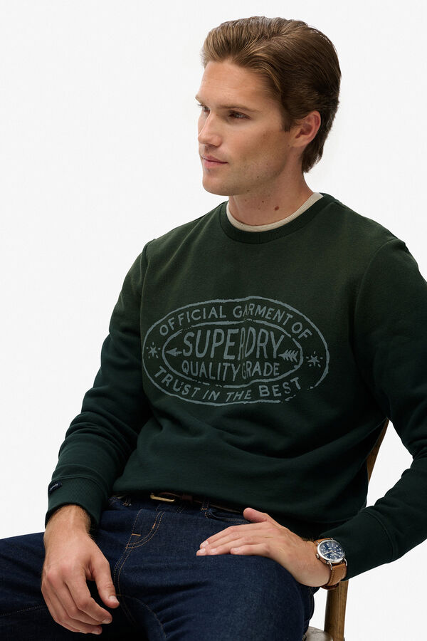 Superdry Sweatshirt logo estampado  verde