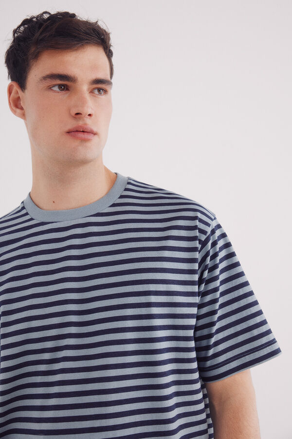 Springfield riscas estampada listrada azul
