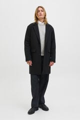 Jack & Jones Sobretudo de gola italiana preto