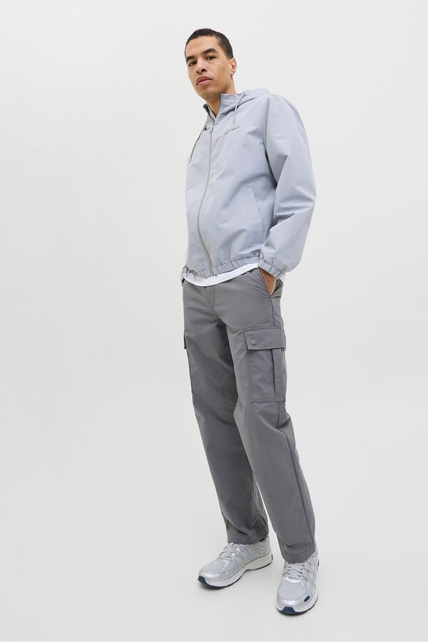 Jack & Jones Calça cargo com ajuste relaxado cinzento
