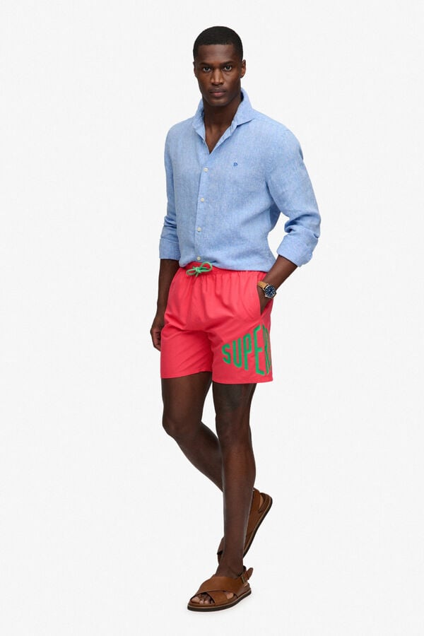 Superdry Fato de banho com logo rosa