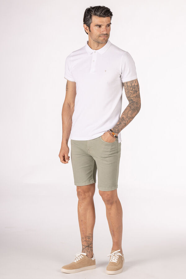 Celopman Bermuda 5 bolsos skinny  verde