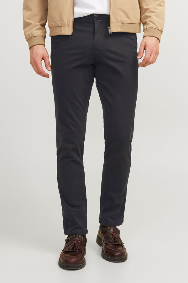 Jack & Jones Calças chino slim fit preto