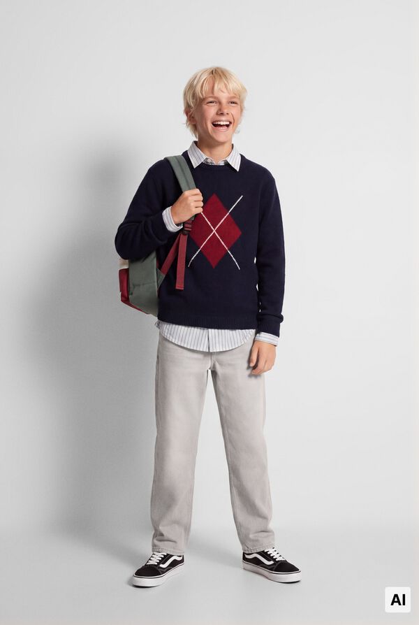 Springfield Kids Camisola jacquard crian&ccedil;a azul