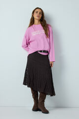 High Spirits Moulin Midi Skirt castanho