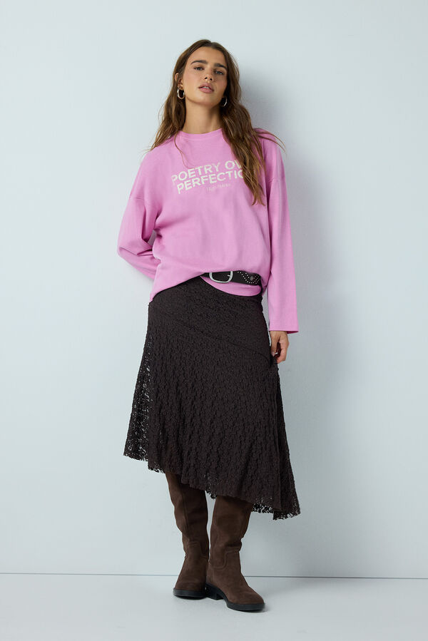 High Spirits Moulin Midi Skirt castanho