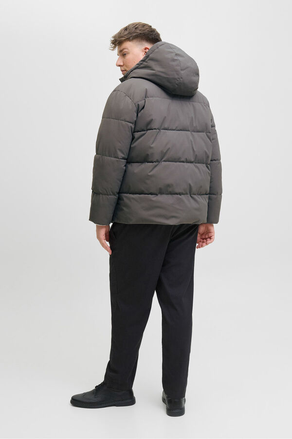 Jack & Jones PLUS Casaco acolchoada masculina cinzento