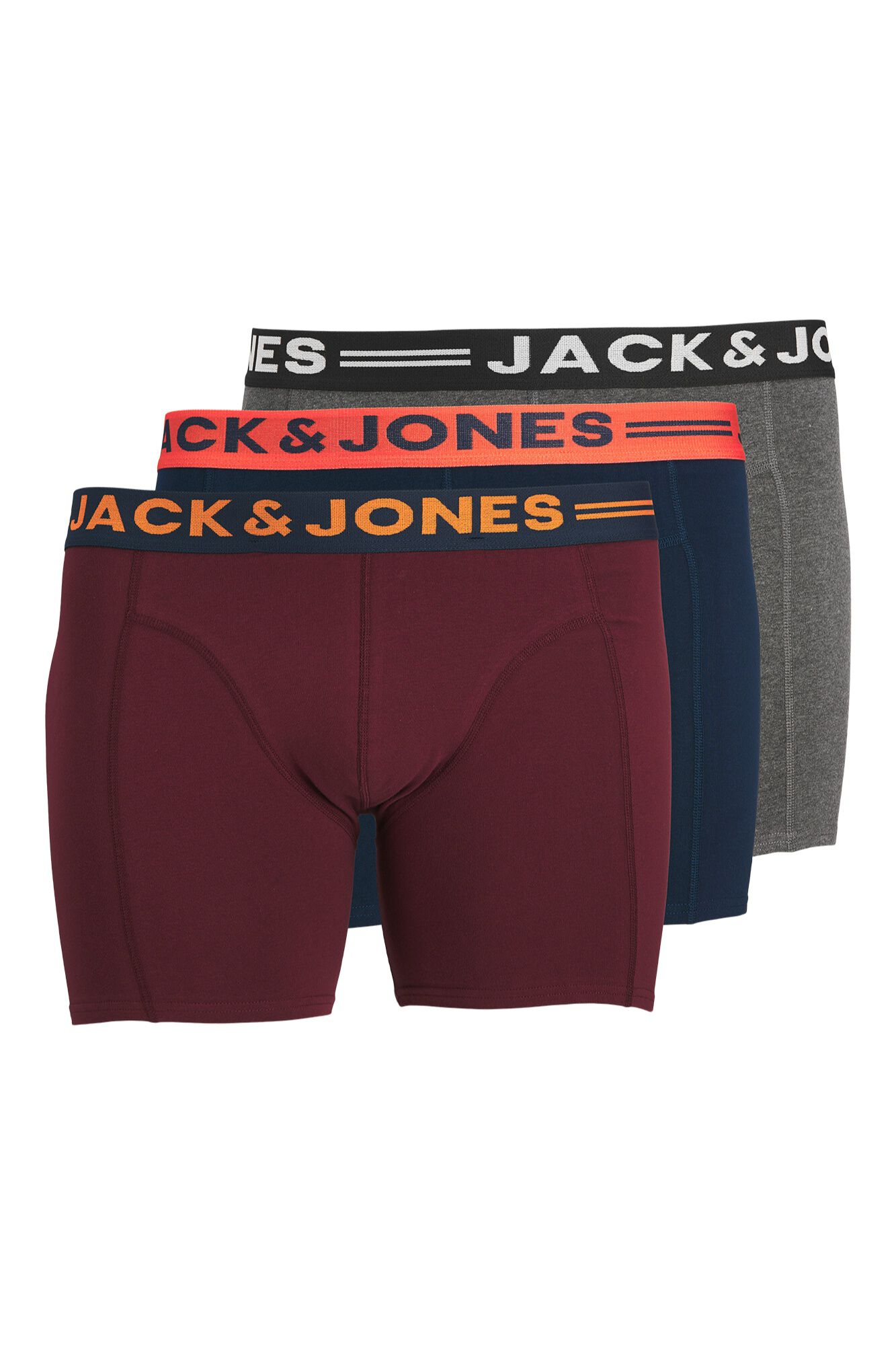 Jack & Jones PLUS Pack 3 boxers em algod&atilde;o