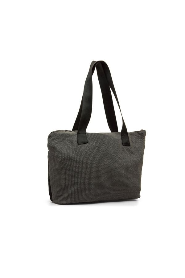 MTNG Mala tote bag com pain&eacute;is cinzento