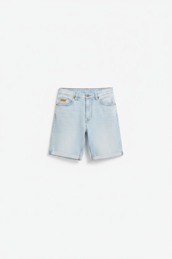 Springfield Bermuda jeans ultraleve slim fit azul