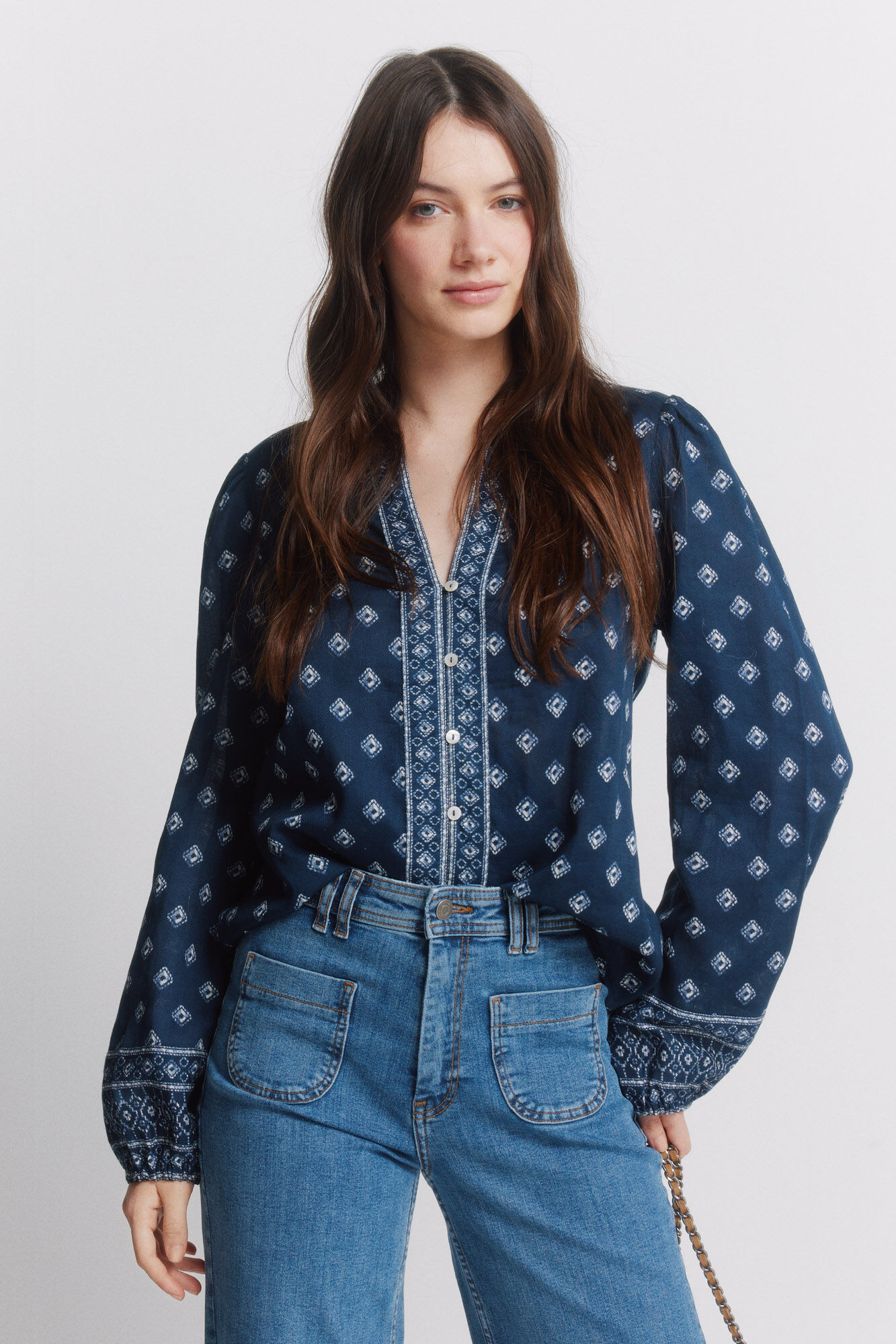 Springfield Camisa manga comprida estampada