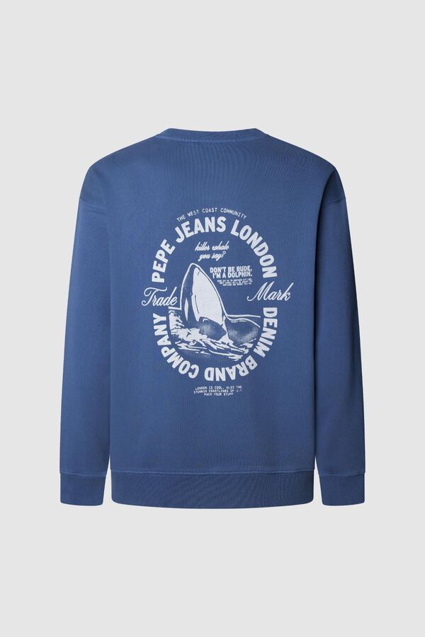 Pepe Jeans Sweatshirt com gola redonda e ajuste relaxado azul