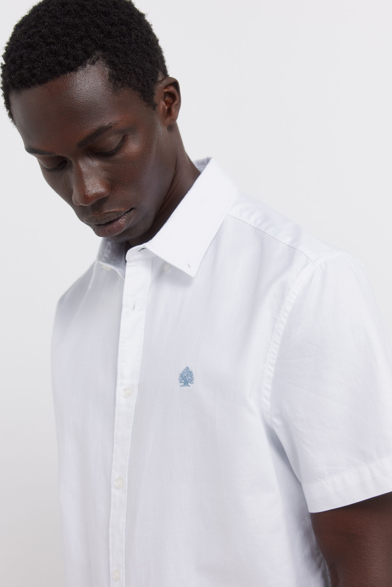 Springfield Camisa manga corta estructura bicolor