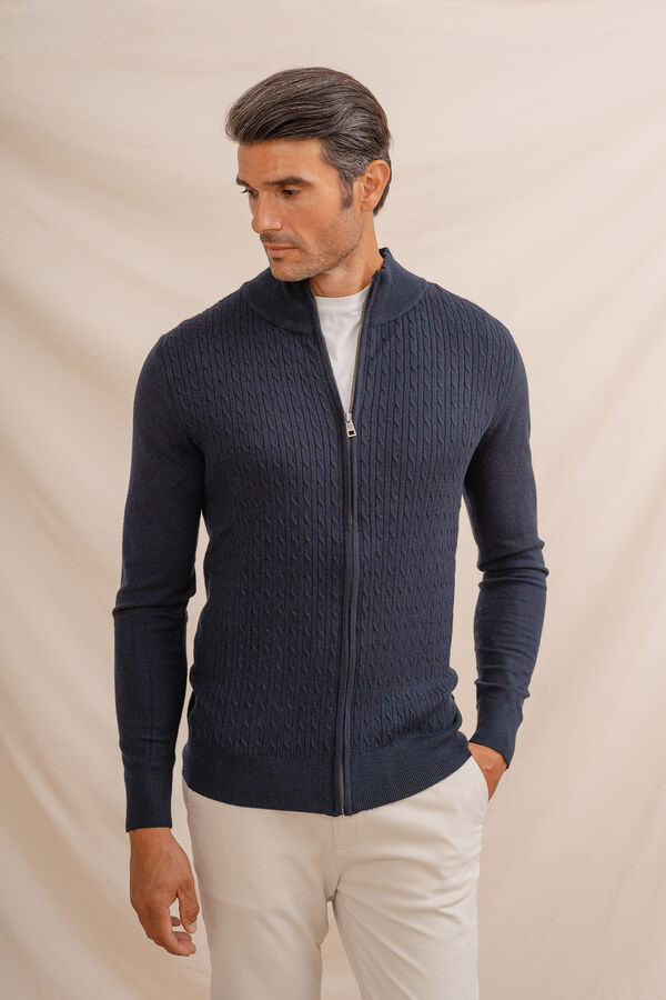 Celopman Cardigan com nó  azul