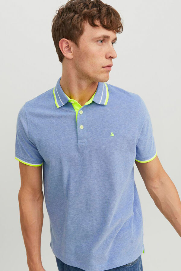 Jack & Jones Polo slim fit brilhante azul